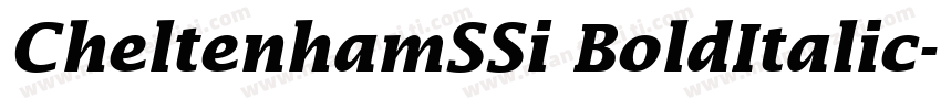 CheltenhamSSi BoldItalic字体转换